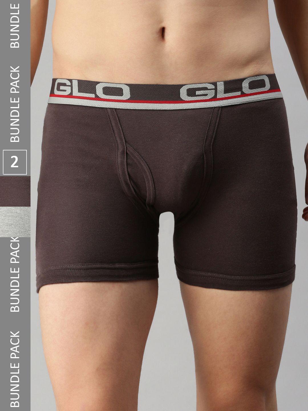 lux cozi pack of 2 outer elastic mid-rise trunks- cozi_glo_intlock_cof_gm_2pc