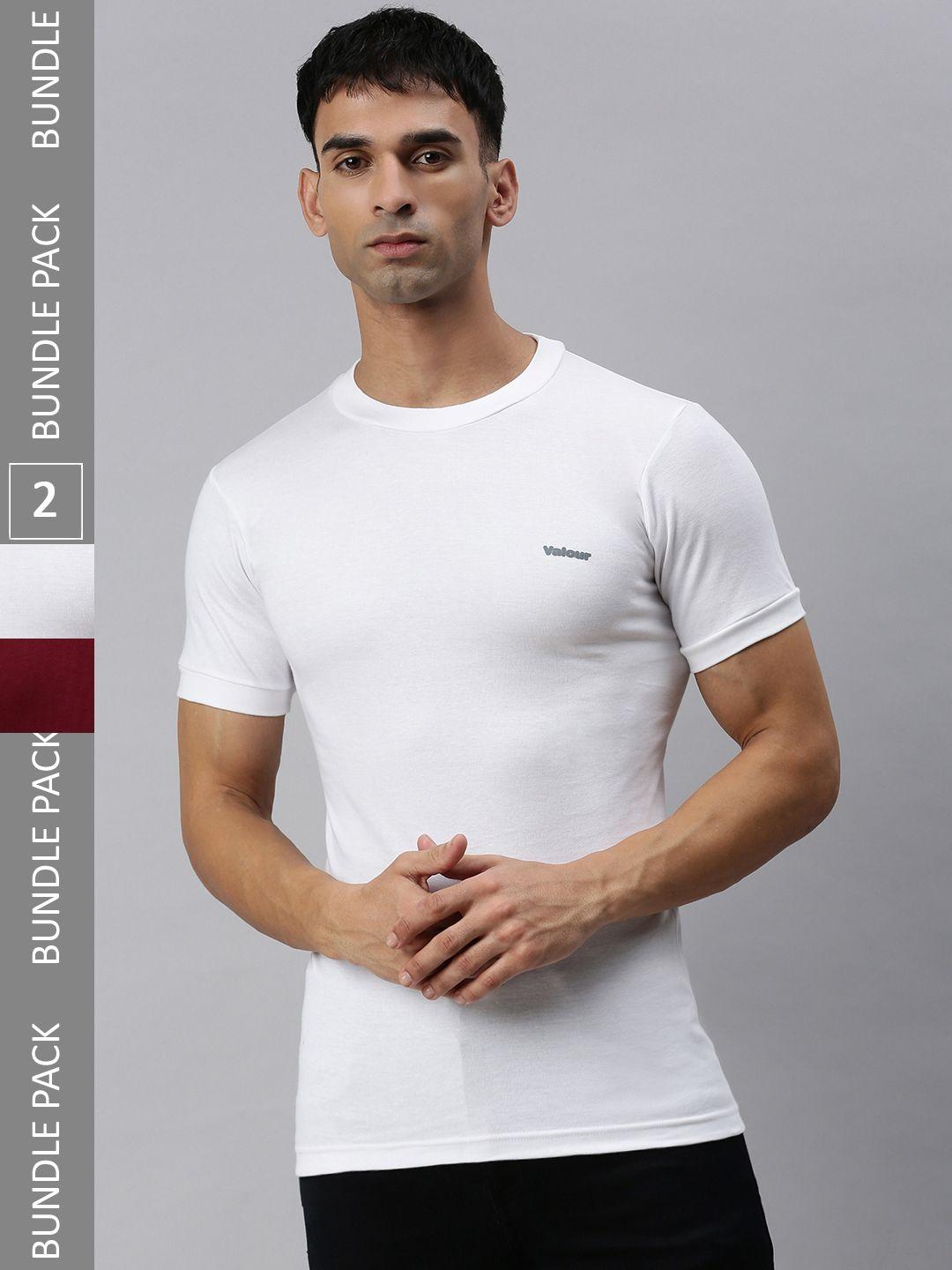 lux cozi pack of 2 slim fit cotton t-shirt