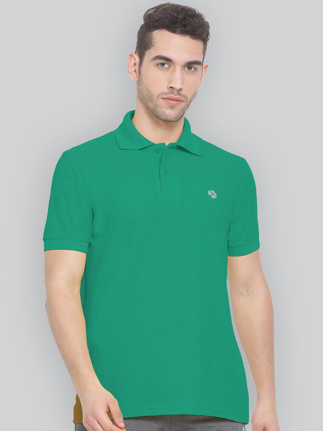 lux nitro men green polo collar t-shirt