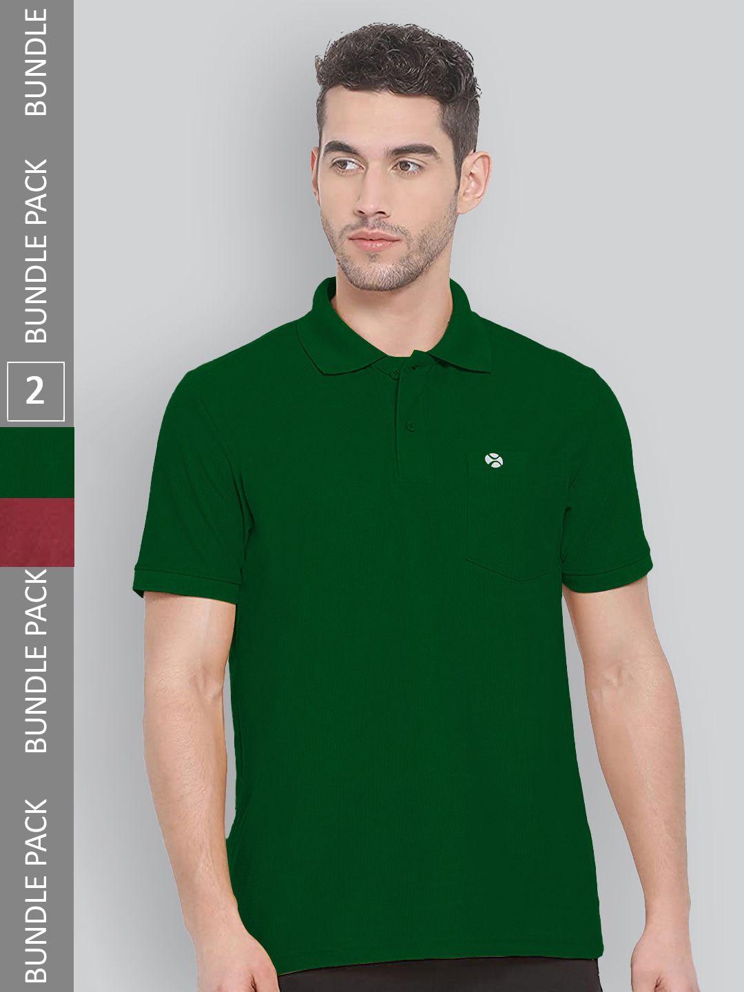 lux nitro men multicoloured 2 polo collar anti odour pockets t-shirt