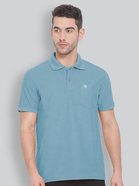 lux nitro sky blue regular fit polo t-shirt