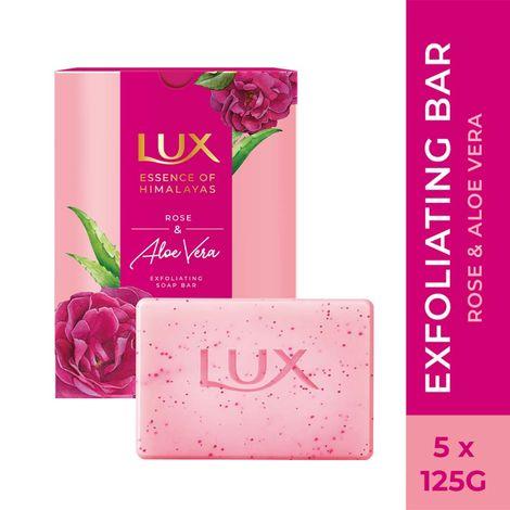 lux rose & aloevera exf soap 5x125g