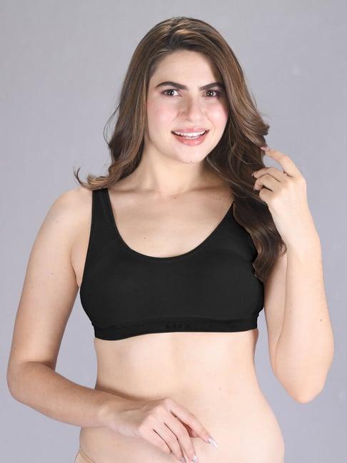 lux venus black full coverage non-wired sports bra