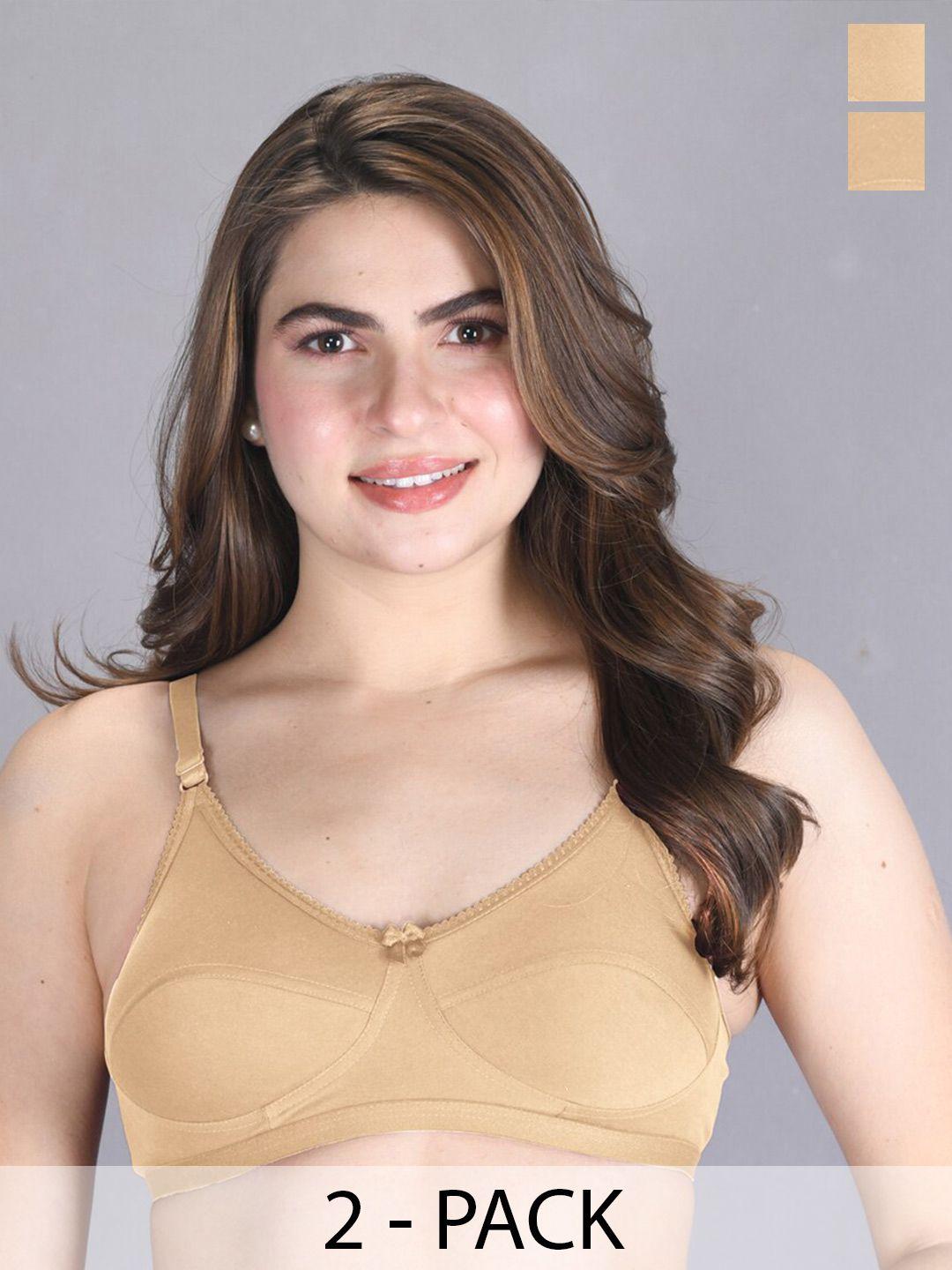 lux venus pack of 2 full coverage non padded cotton everyday bra with all day comfort