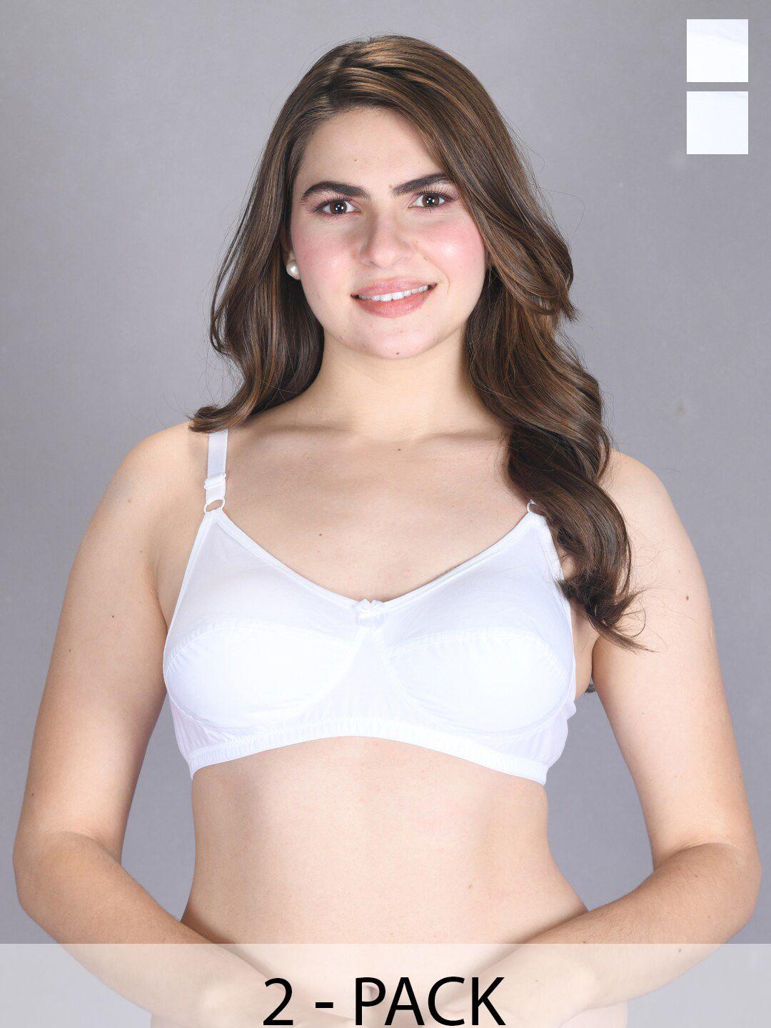lux venus pack of 2 full coverage pure cotton bra all day comfort
