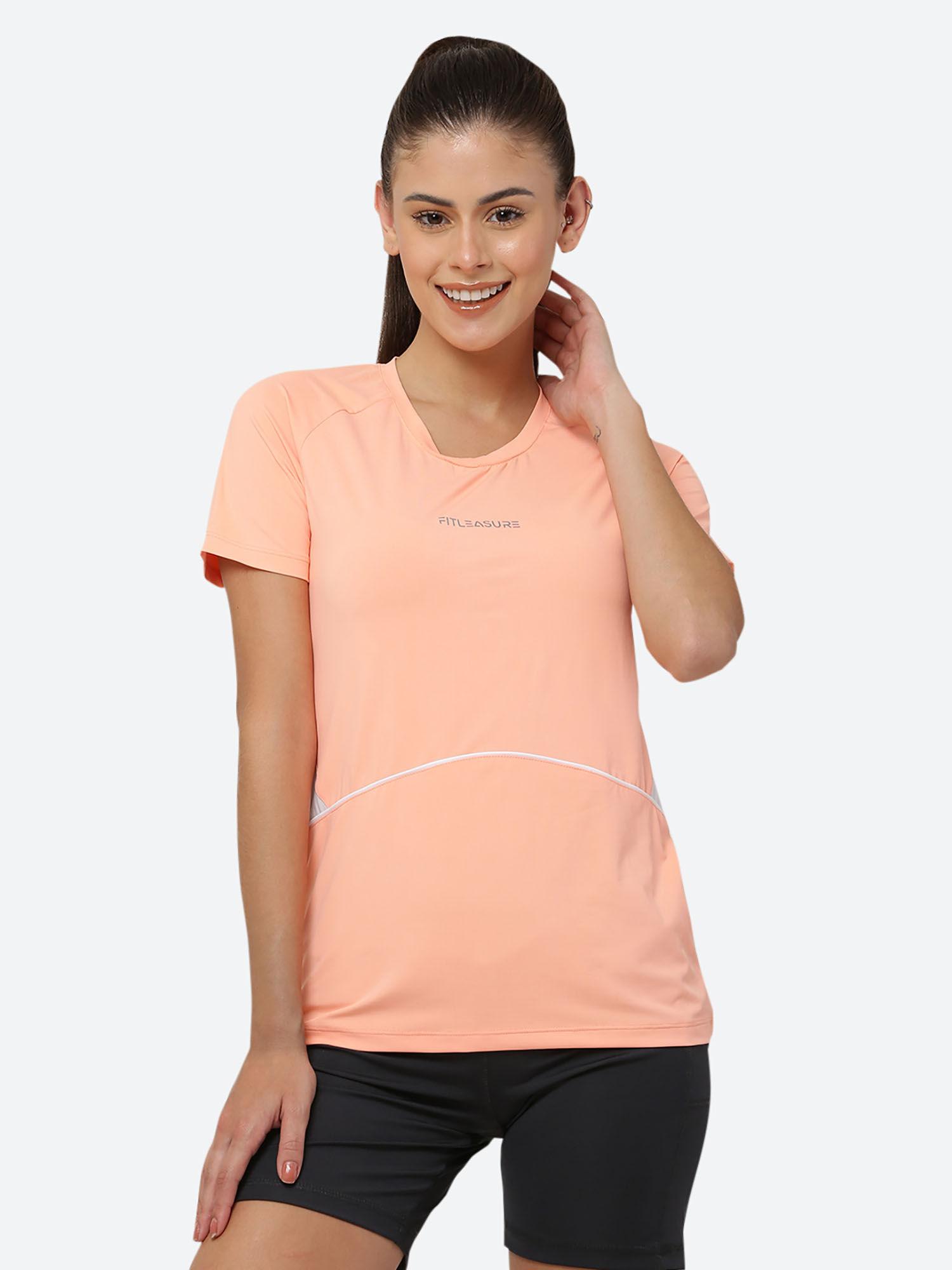 luxe extra soft breathable training/running peach tshirt