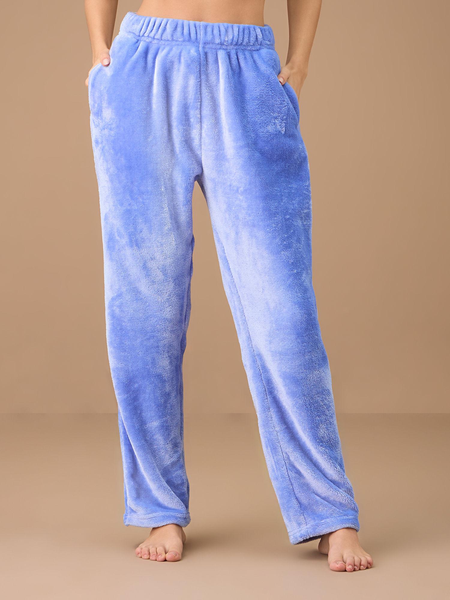 luxe fur pants - nys121 - blue