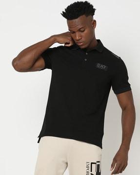 luxe id cotton regular fit polo t-shirt