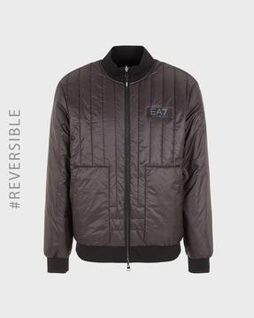 luxe id polyester regular fit bomber jacket