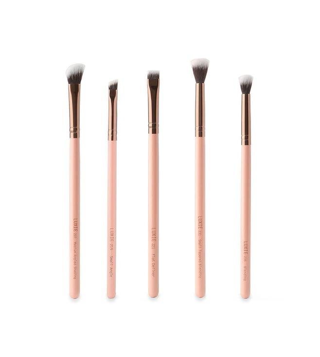 luxie rose gold eye essential brush gift set