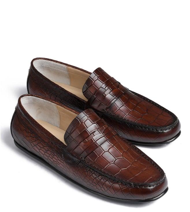 luxoro formello men's camila brown loafers (animal effect)