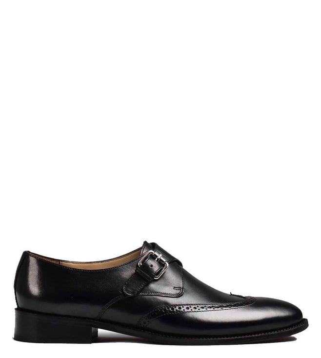 luxoro formello men's evan hamilton black monk shoes