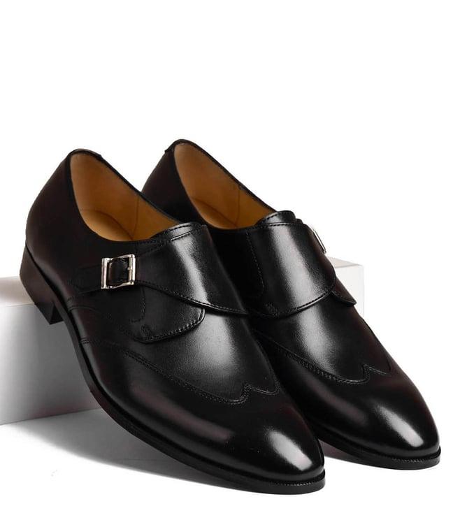 luxoro formello men's garrett black monk shoes