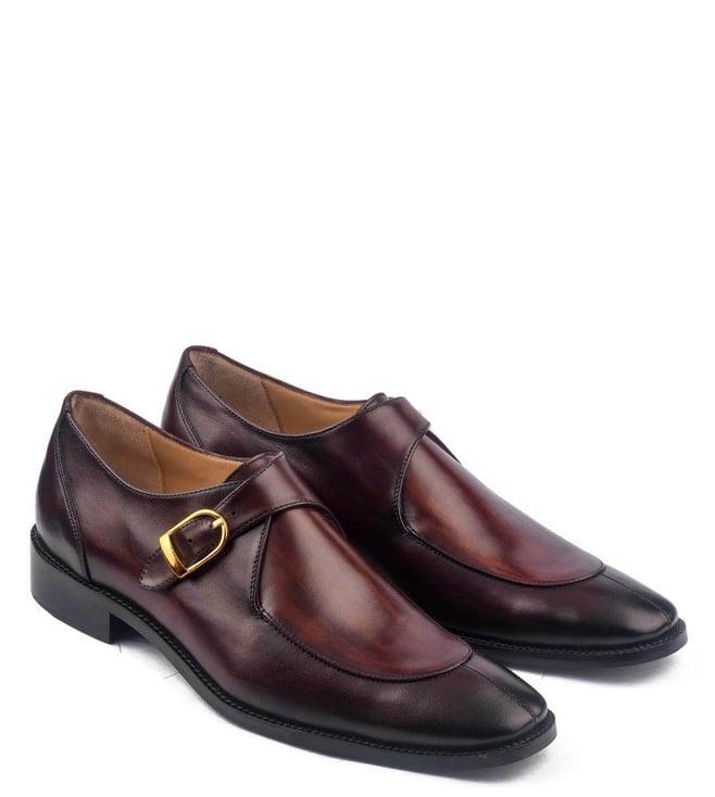 luxoro formello men's john churchill brown monk shoes