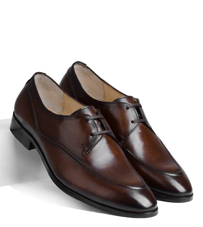 luxoro formello men's marcos lace ups brown derby shoes