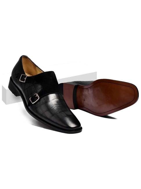 luxoro formello men's nathan roy black monk shoes