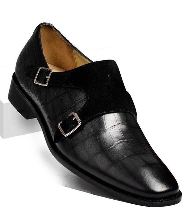 luxoro formello men's nathan roy black monk shoes