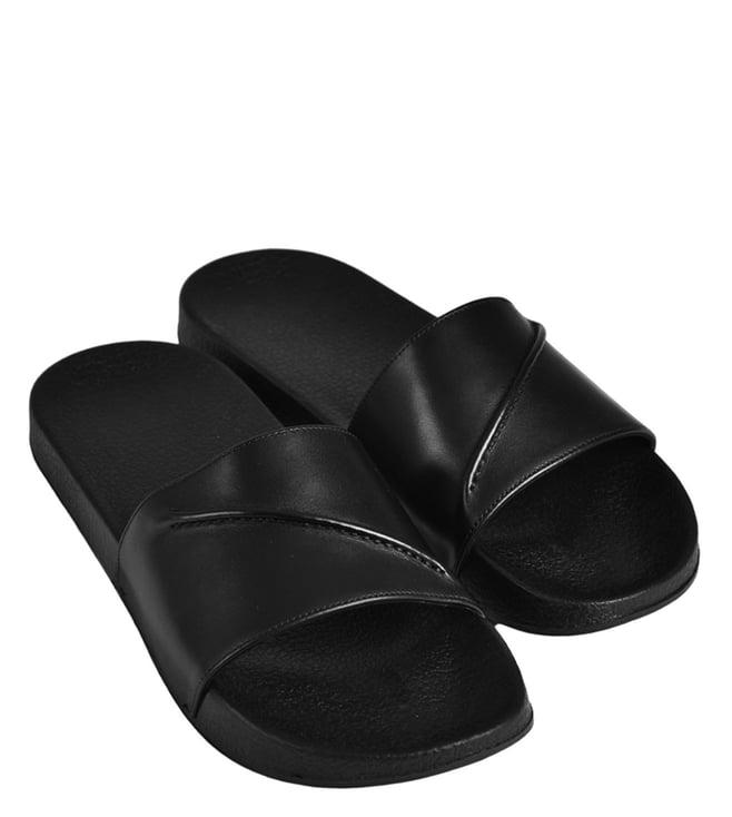 luxoro formello men's reo slide black sandals