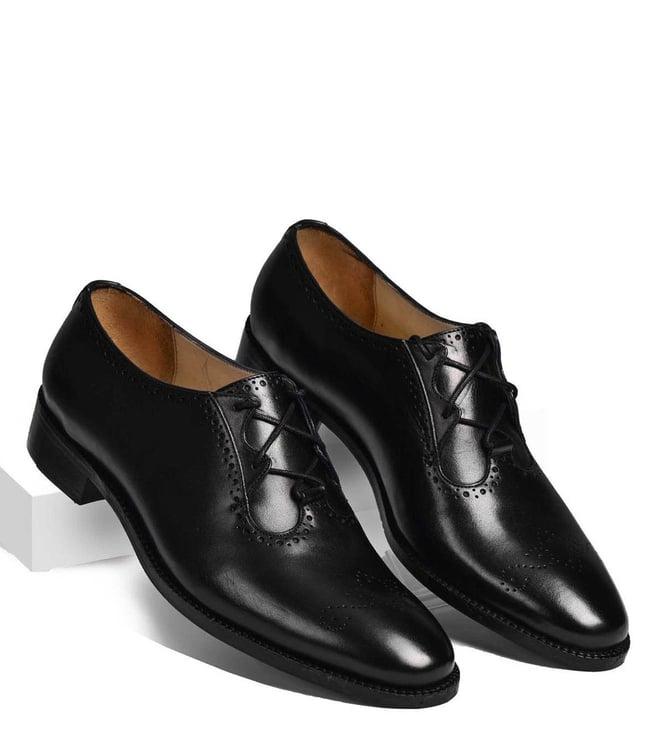luxoro formello men's ronald frederick black brogue shoes