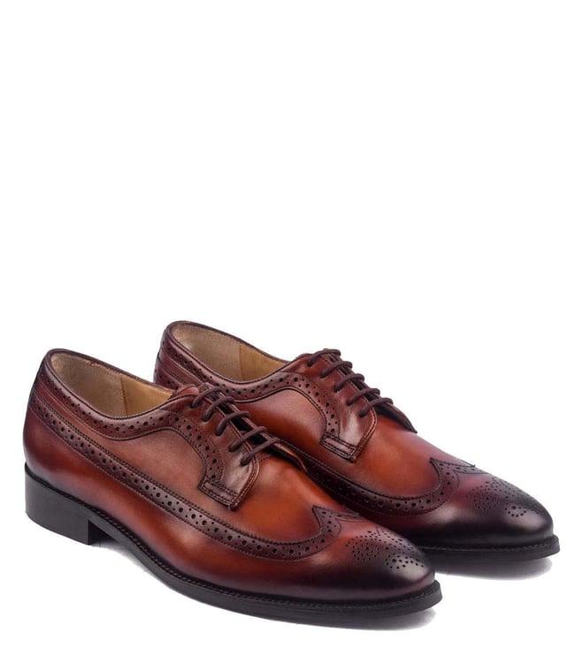 luxoro formello men's stonewall jackson brown brogue shoes
