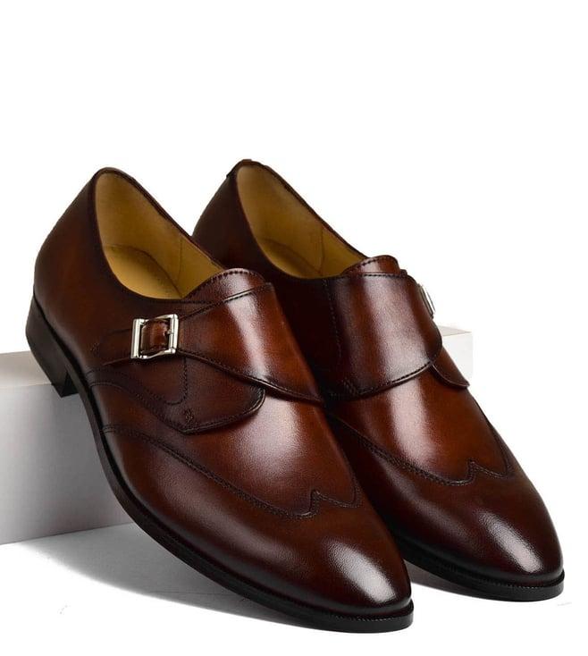 luxoro formello men's the ontario brown monk shoes