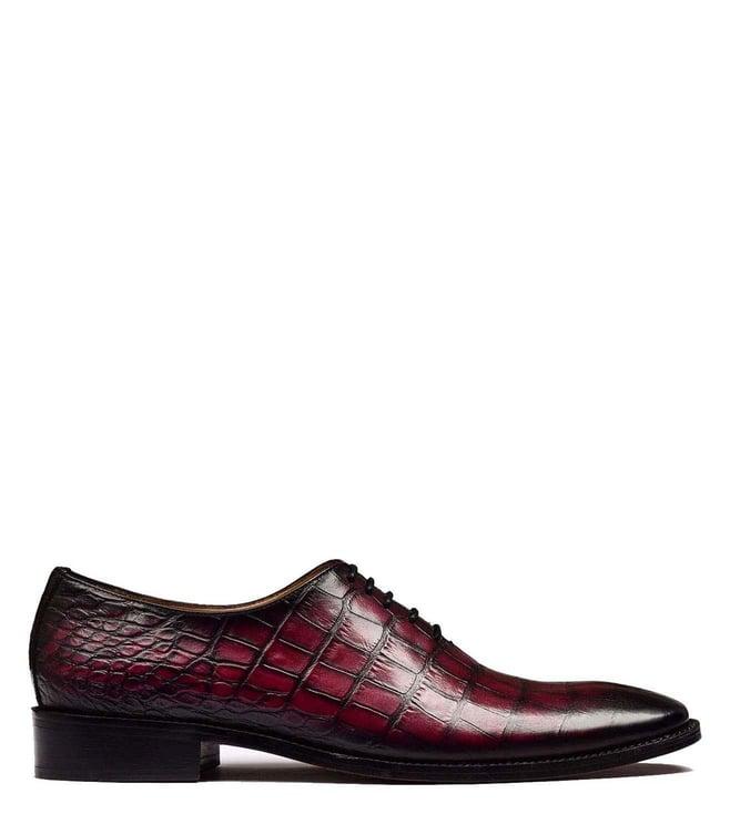 luxoro formello men's winston churchill burgundy oxford shoes