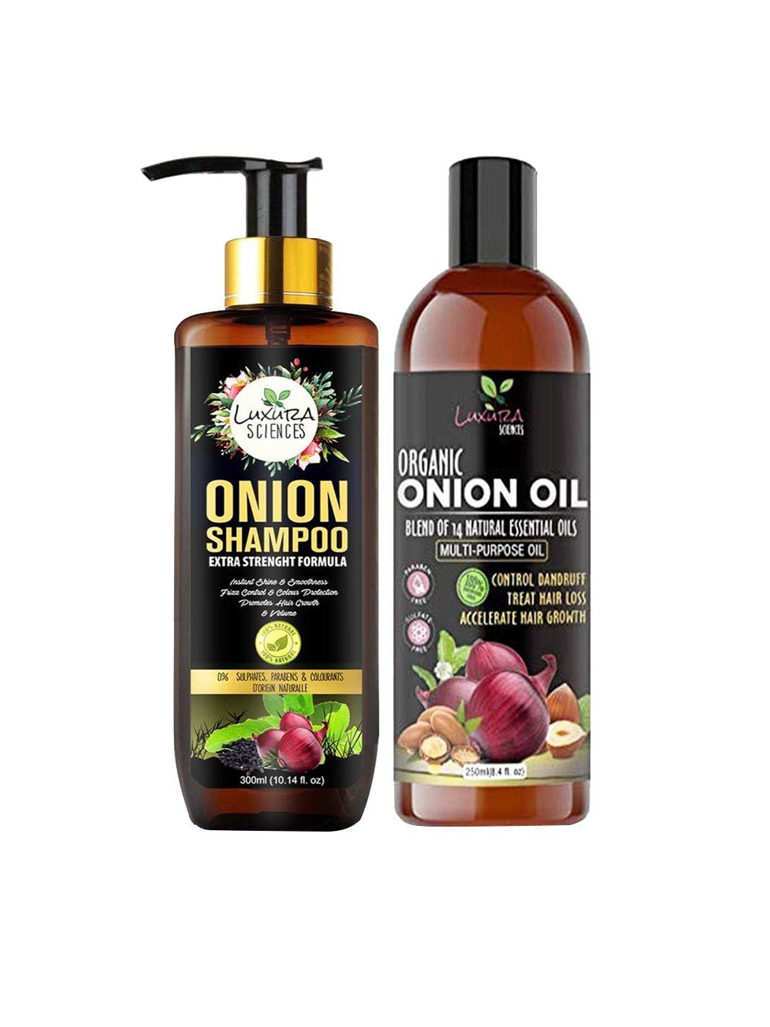 luxura sciences onion hair oil & shampoo