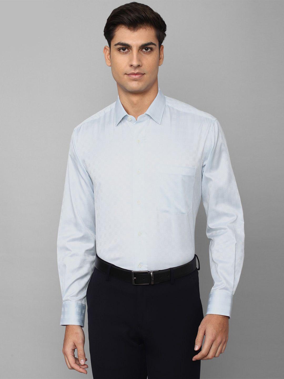 luxure by louis philippe men checked slim fit pure cotton formal shirt