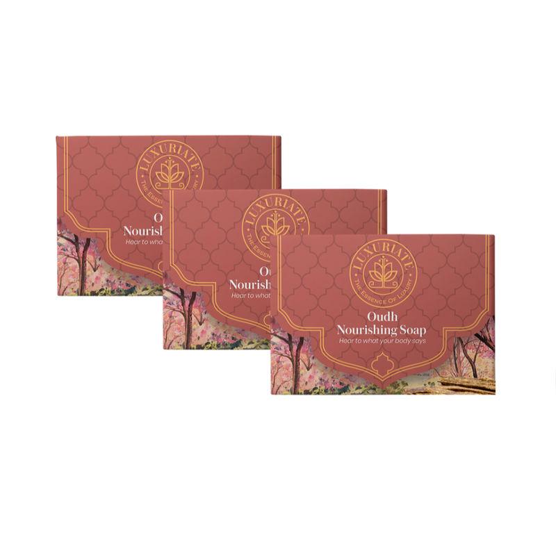 luxuriate naturally oudh nourashing winter soap - pack of 3