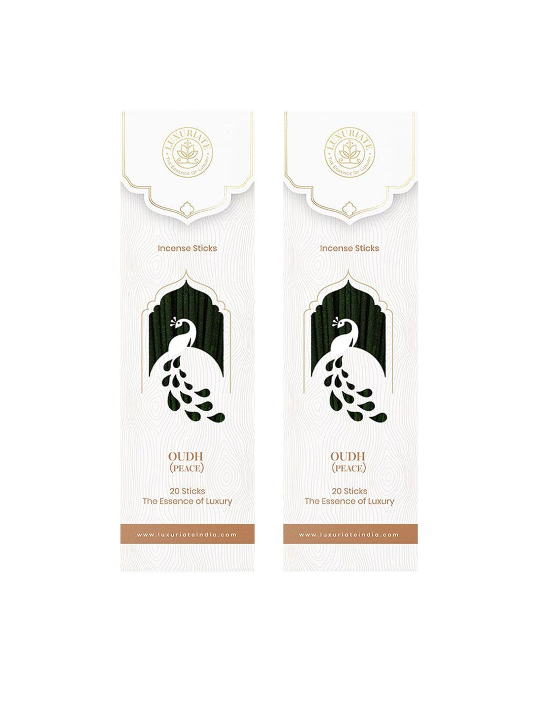 luxuriate pack of 2 black & white divine fragrance oudh incense natural sticks