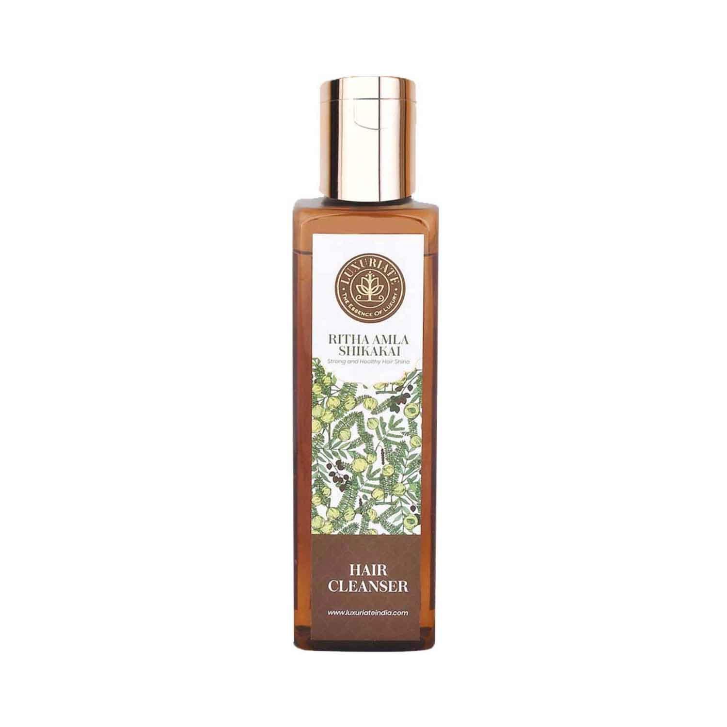 luxuriate reetha amla shikakai hair cleanser shampoo (200ml)