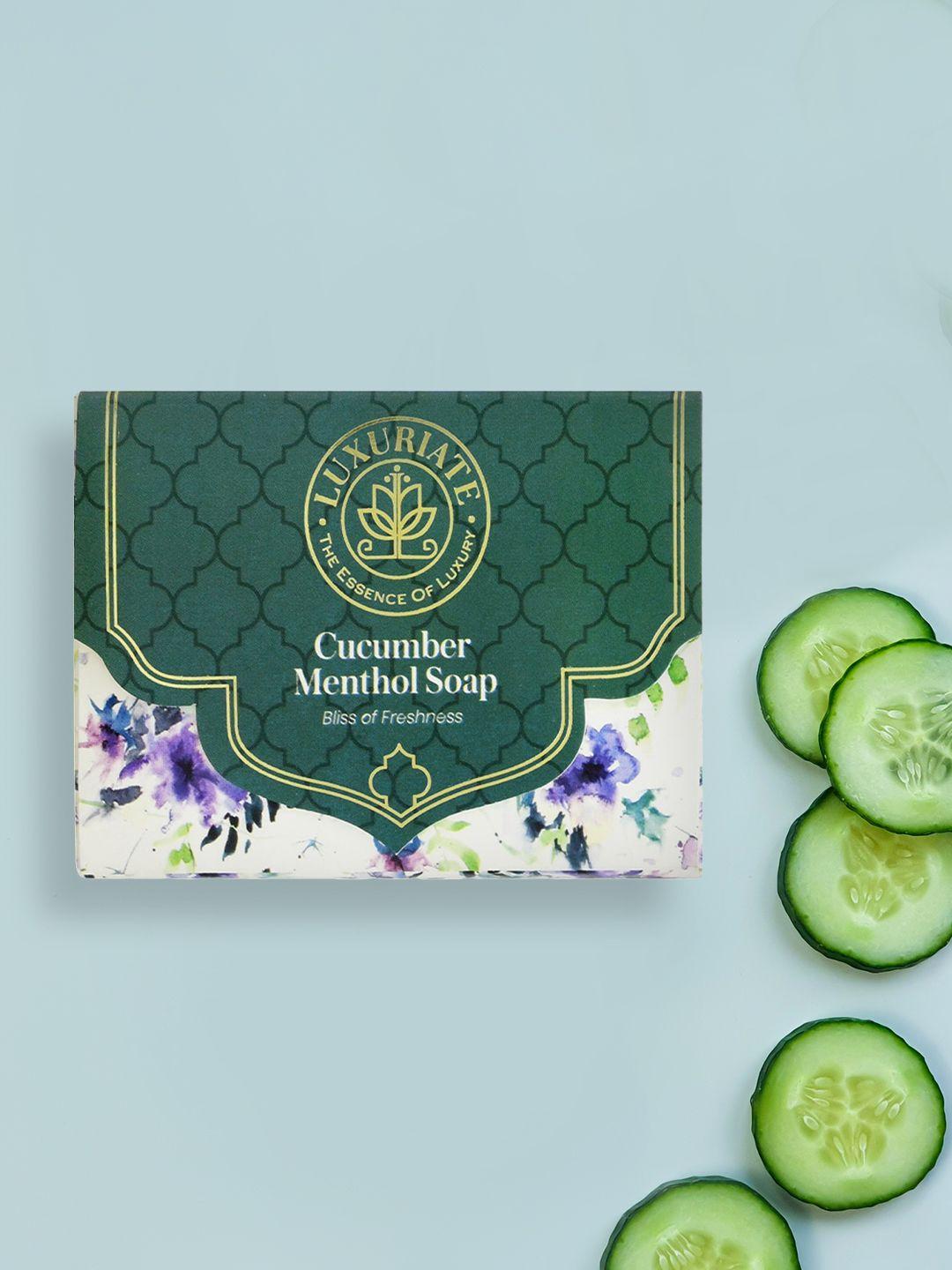 luxuriate cucumber and menthol soap bar 125 gm