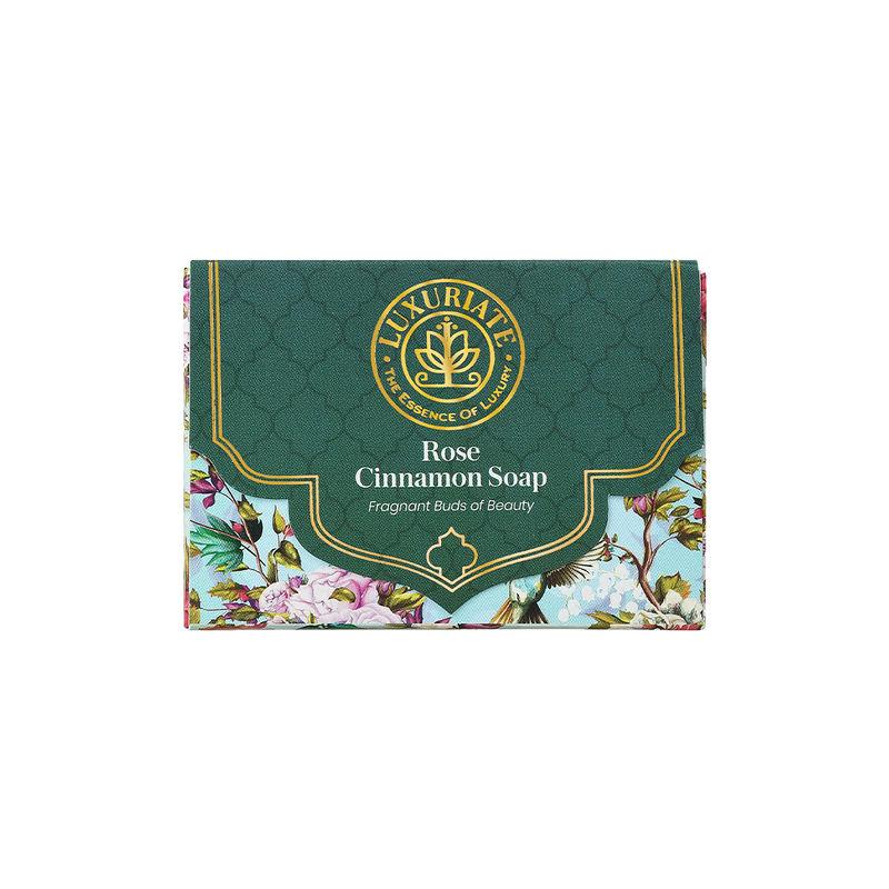 luxuriate rose cinnamon fragrant buds of beauty soap bar