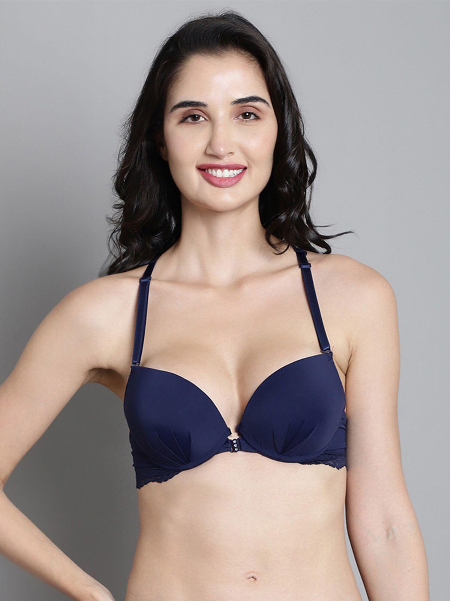 luxurious allure brassiere navy blue