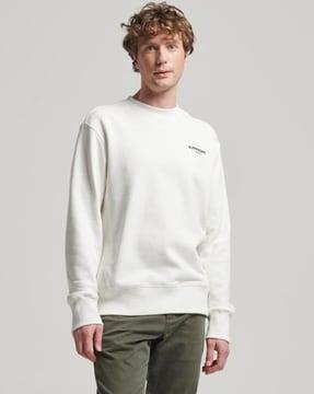 luxury sport loose fit crew-neck sweatshirt