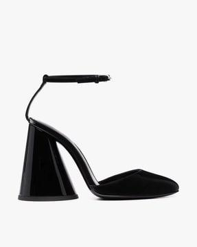 luz solid 105 mm block heeled sandals