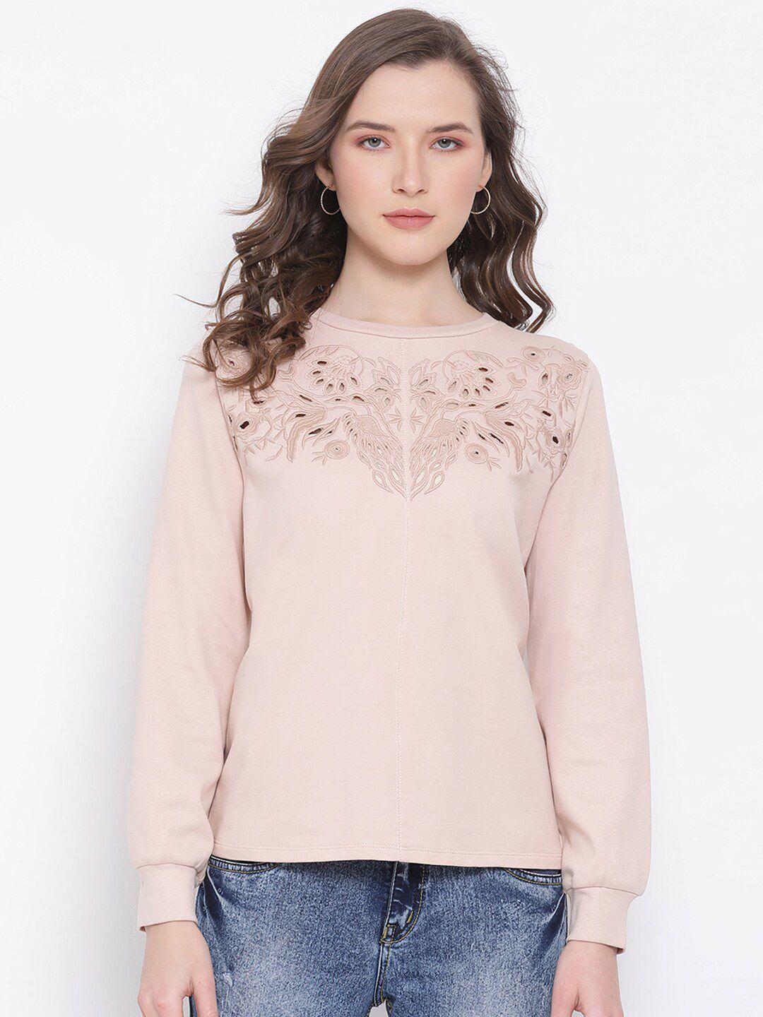 ly2 pink embroidered regular top