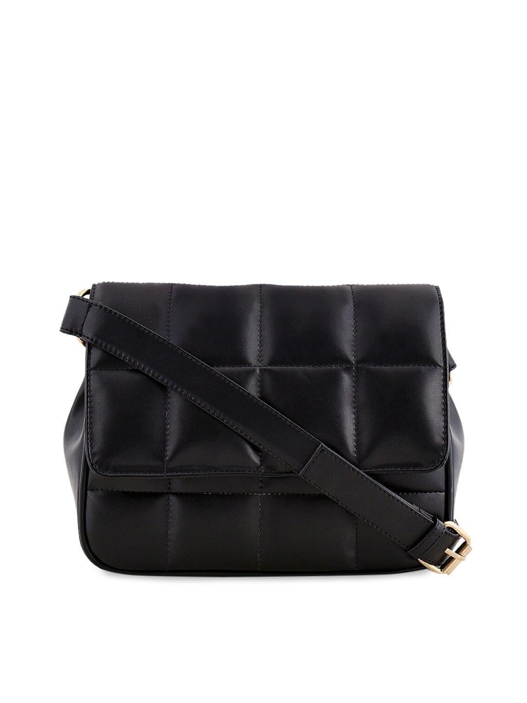 lychee bags black quilted sling bag