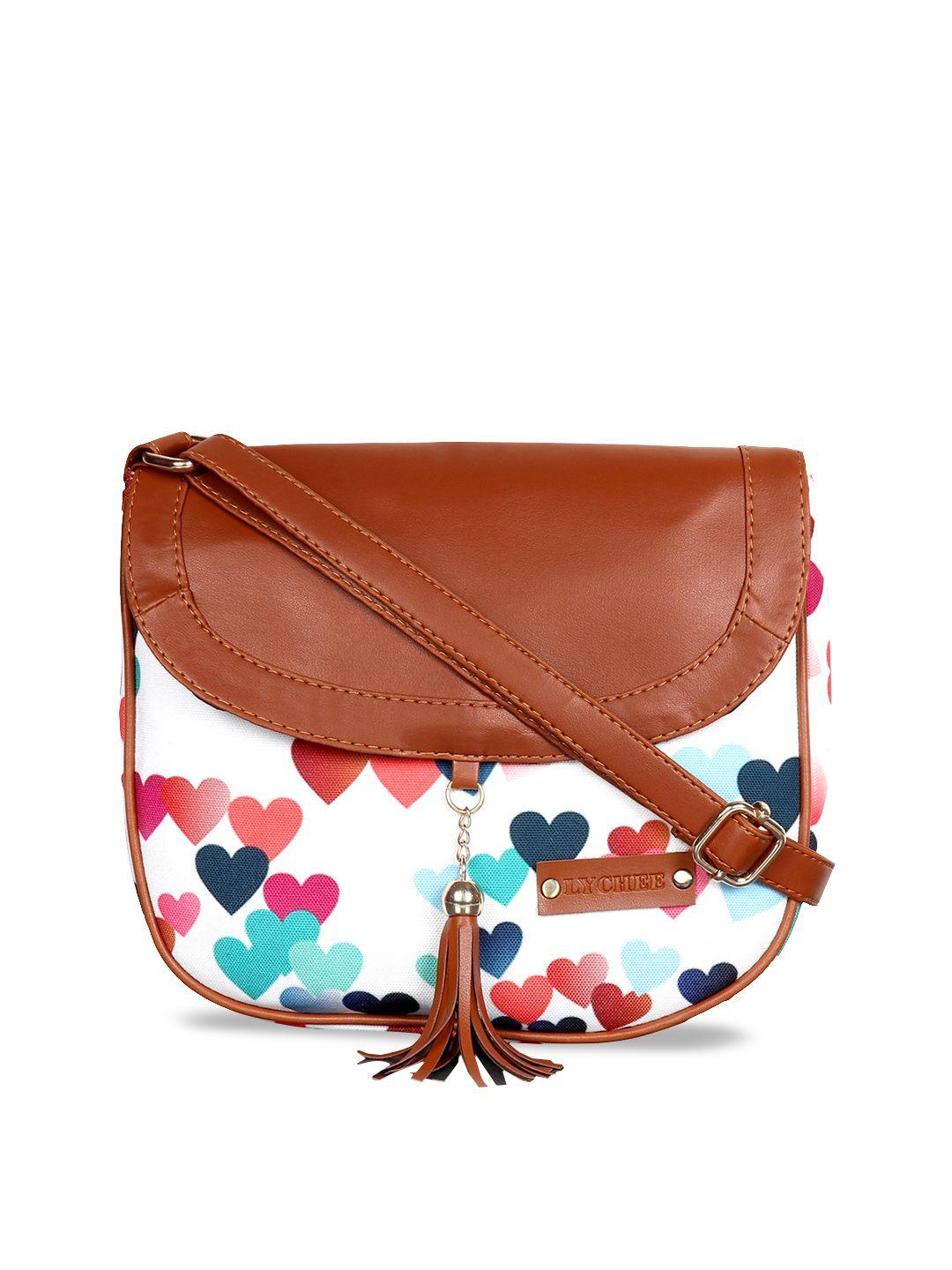 lychee bags multicoloured printed sling bag