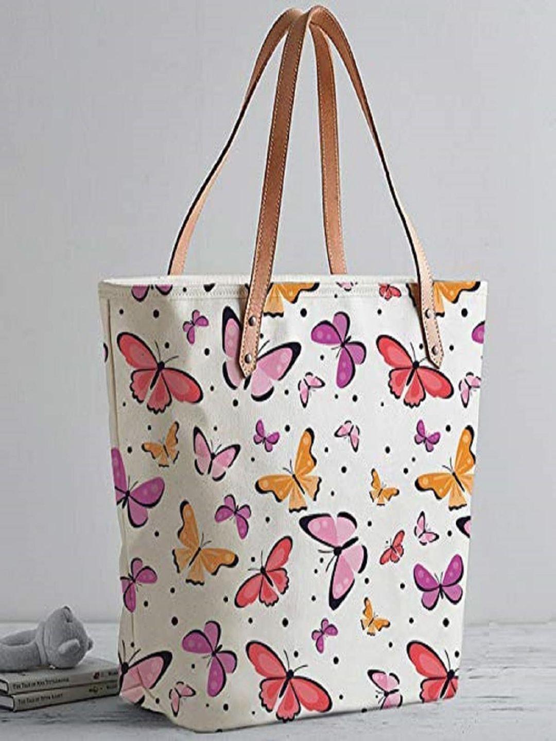 lychee bags printed oversized canvas shopper tote bag