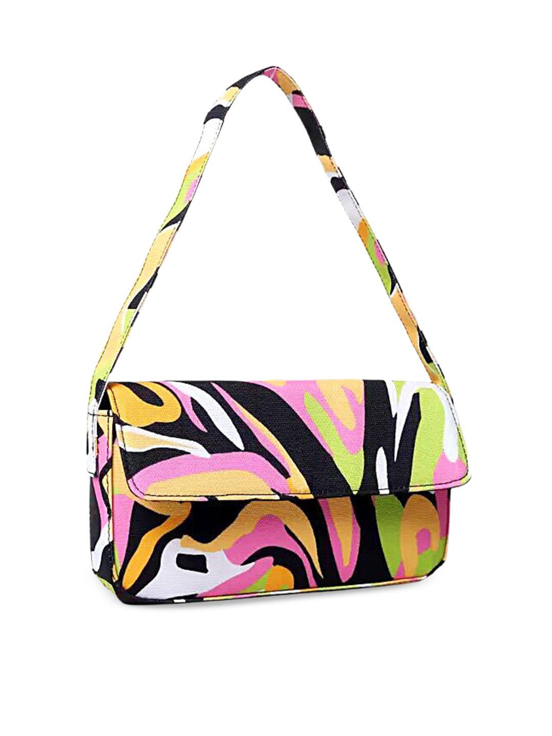 lychee bags printed structured shoulder bag with fringed