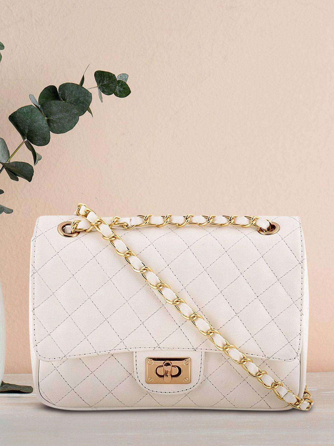 lychee bags white quilted sling bag