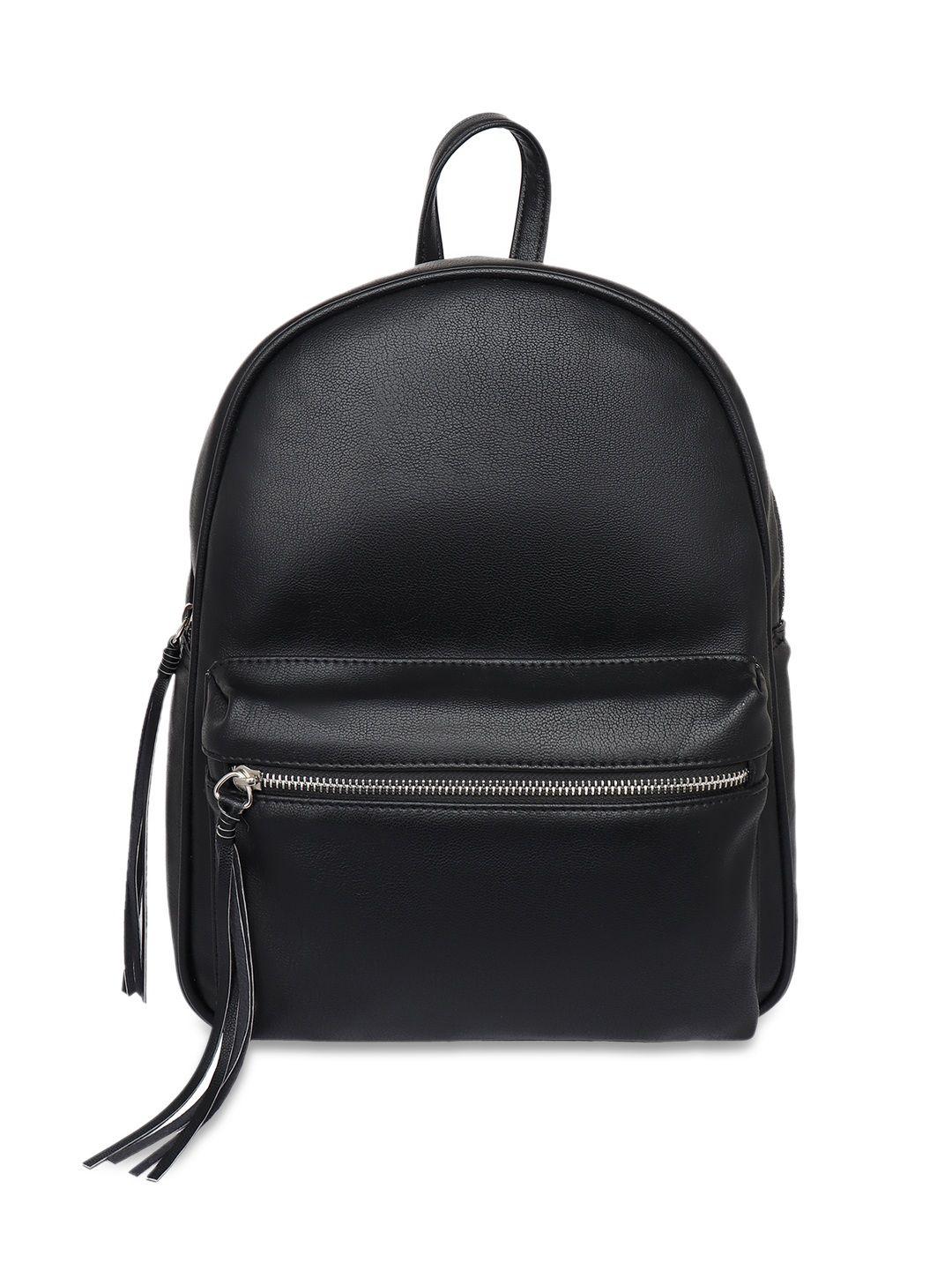 lychee bags women black solid backpack