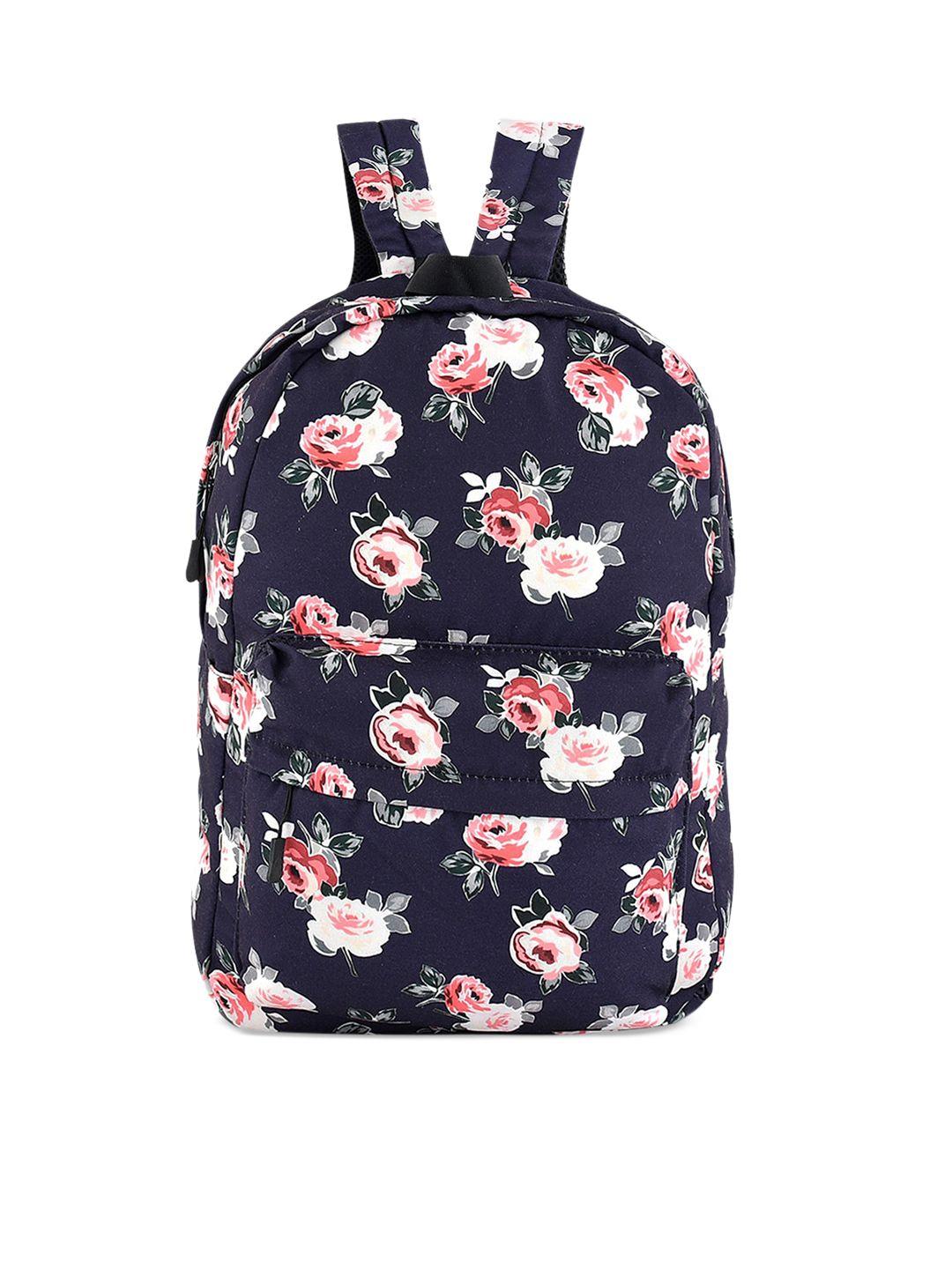 lychee bags women navy blue floral printed backpack