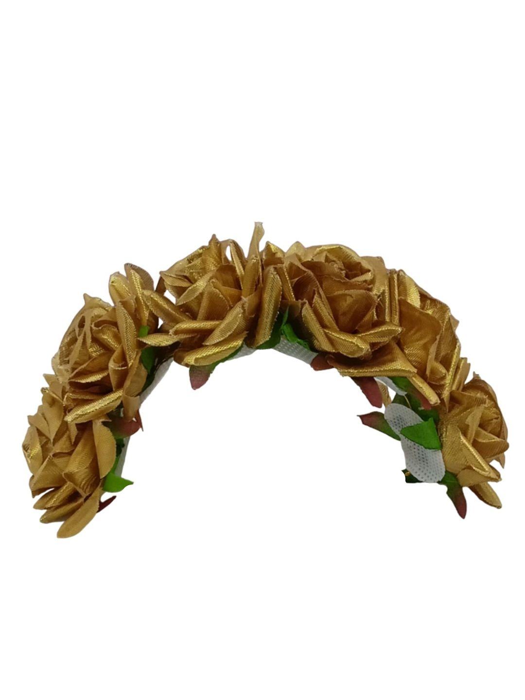 lyf5star women gold-toned & green tiara