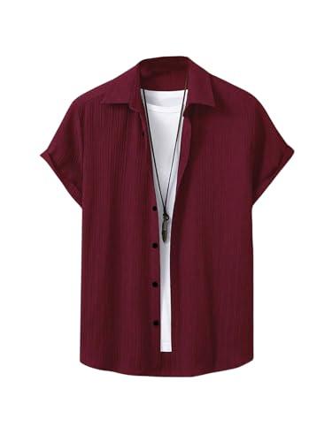 lymio casual shirt for men|| shirt for men|| men stylish shirt (s-kent) (2xl, maroon)