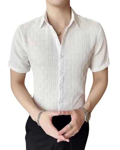 lymio casual shirt for men|| shirt for men|| men stylish shirt (zigzag) (xl, white)