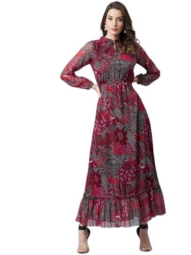 lymio dresses for women || western dresses for women || dress for women || dresses (703-704) (2xl, red)