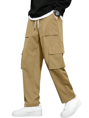 lymio men cargo || men cargo pants || men cargo pants cotton || cargos for men (cago-22-25) (xl, khakhi)