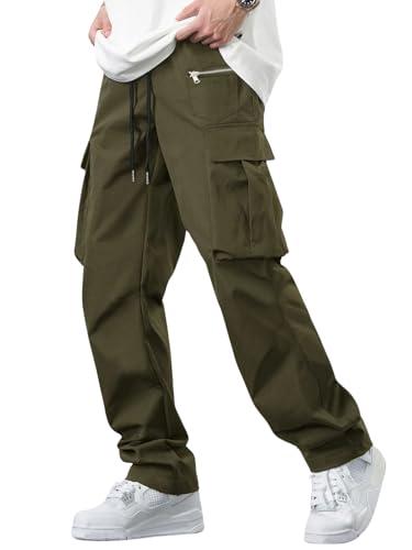 lymio men cargo || men cargo pants || men cargo pants cotton || cargos for men (cargo-05-08) (m, olive green)